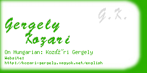 gergely kozari business card